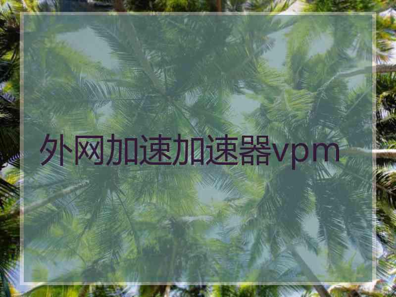 外网加速加速器vpm