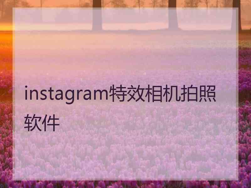 instagram特效相机拍照软件