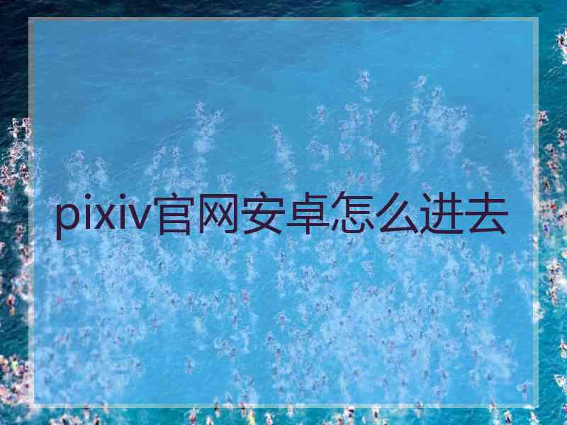 pixiv官网安卓怎么进去