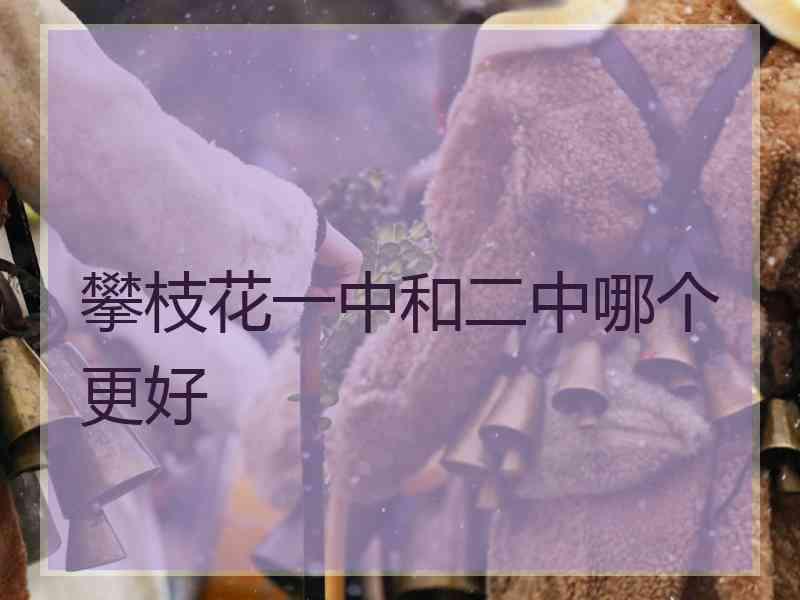 攀枝花一中和二中哪个更好