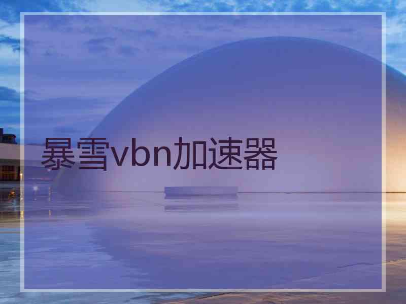 暴雪vbn加速器