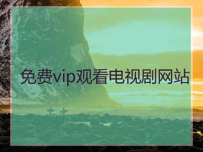 免费vip观看电视剧网站