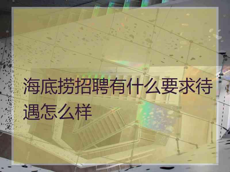 海底捞招聘有什么要求待遇怎么样