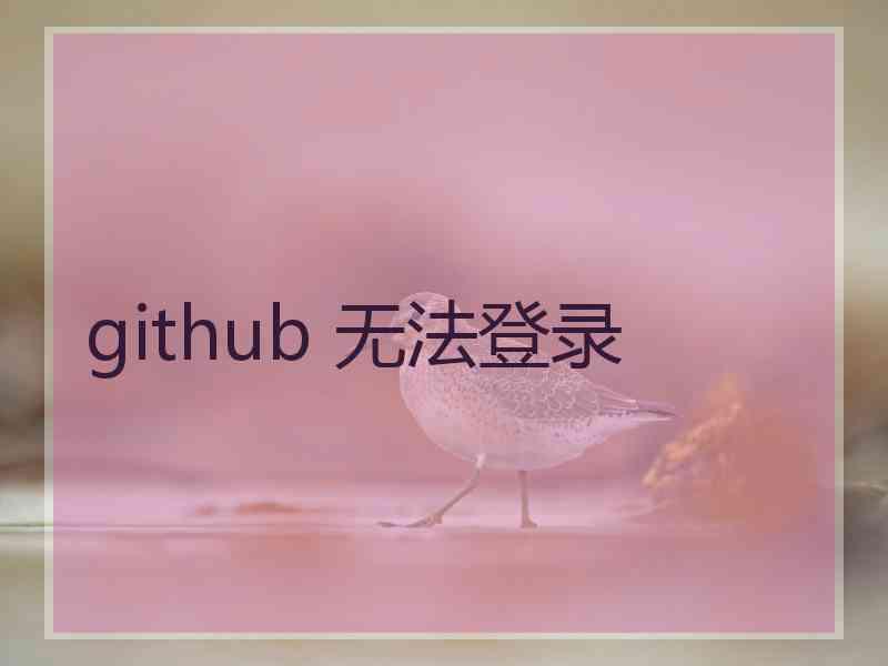 github 无法登录