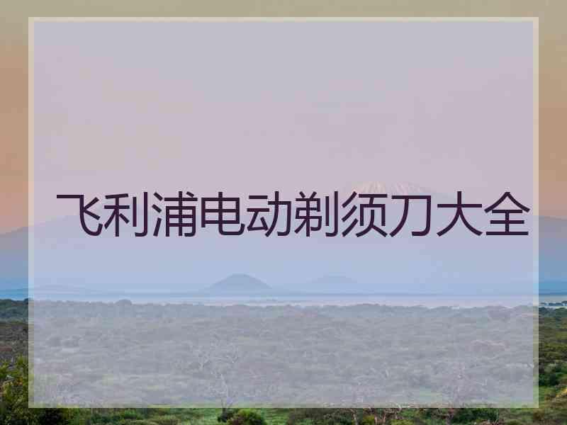 飞利浦电动剃须刀大全