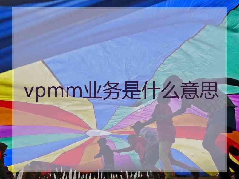 vpmm业务是什么意思