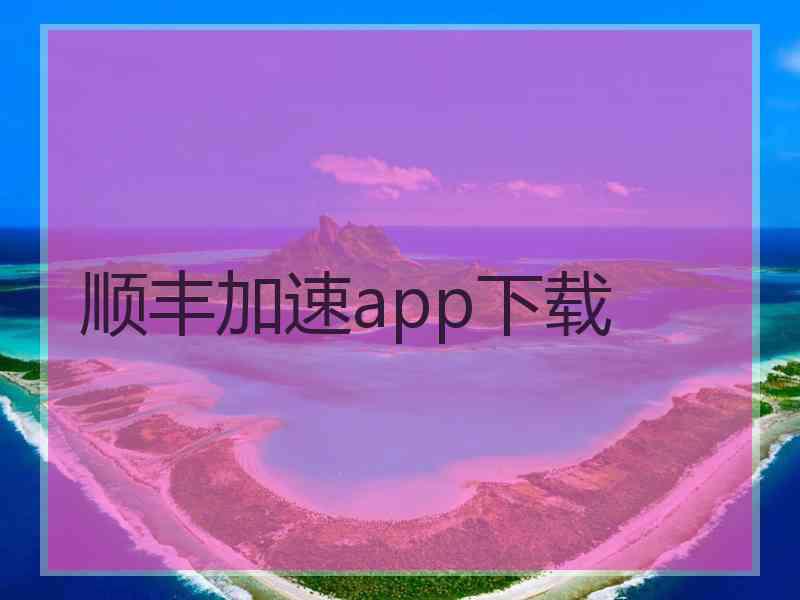 顺丰加速app下载