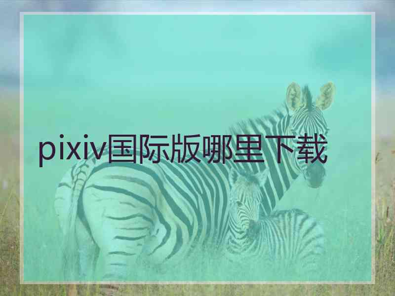 pixiv国际版哪里下载