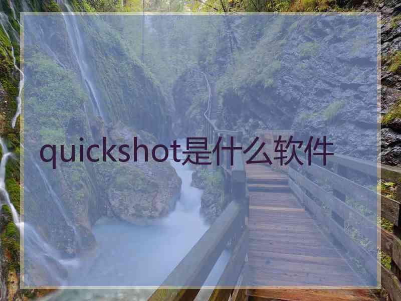 quickshot是什么软件