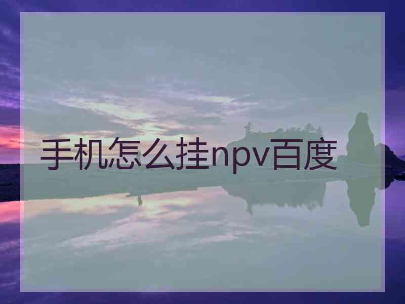 手机怎么挂npv百度