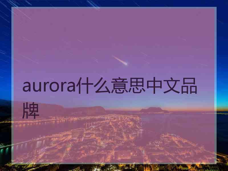 aurora什么意思中文品牌