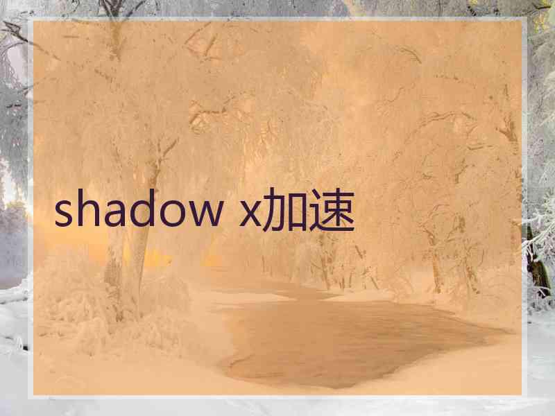 shadow x加速