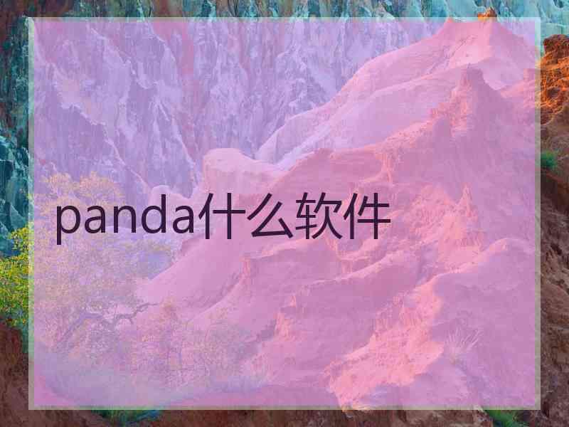 panda什么软件