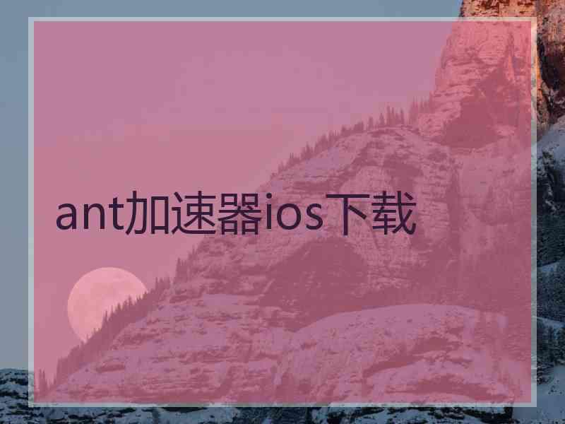 ant加速器ios下载