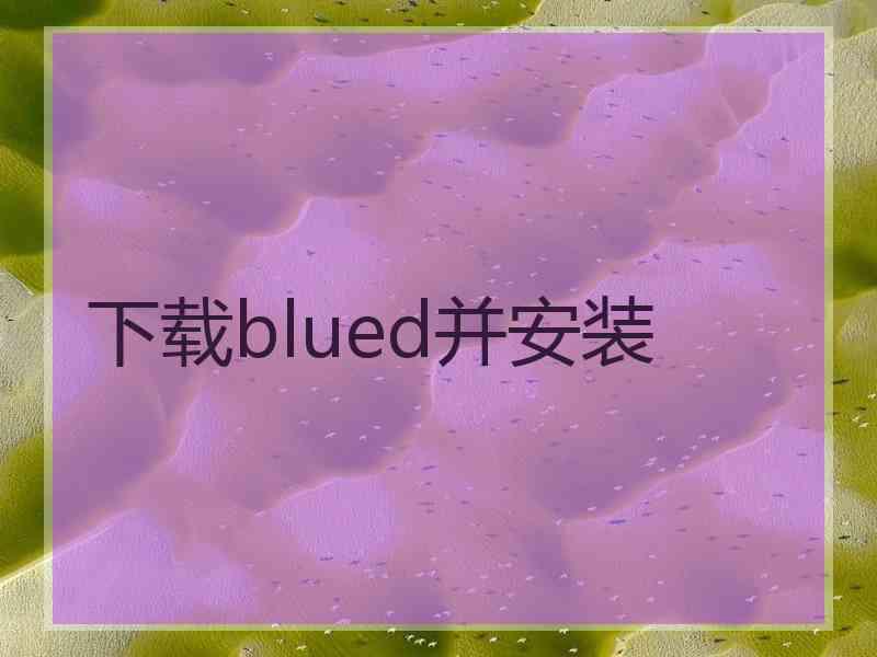 下载blued并安装