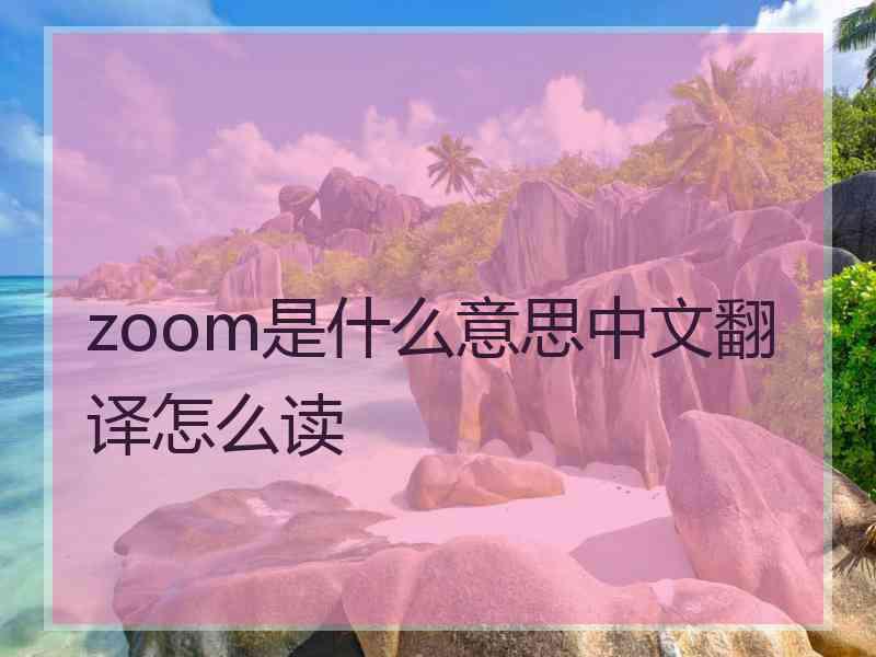 zoom是什么意思中文翻译怎么读