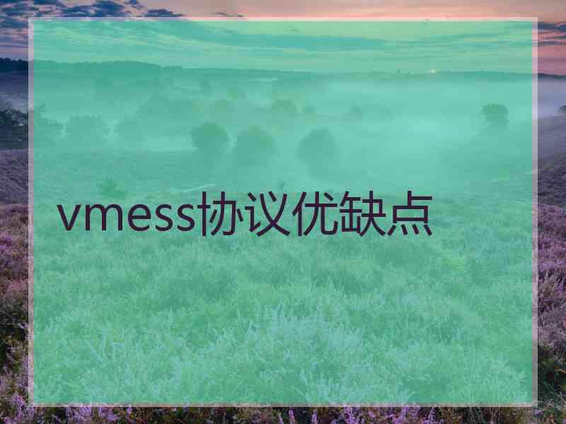 vmess协议优缺点