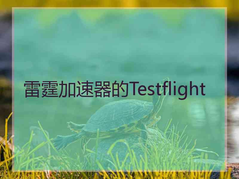 雷霆加速器的Testflight