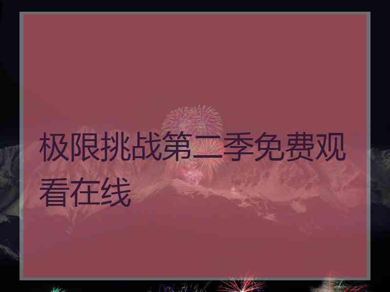 极限挑战第二季免费观看在线