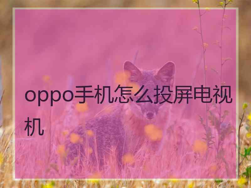 oppo手机怎么投屏电视机