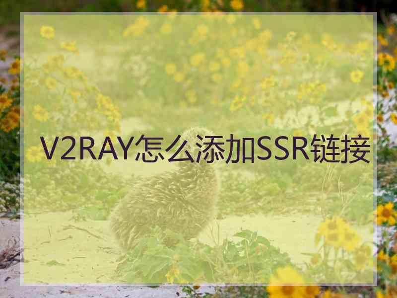 V2RAY怎么添加SSR链接