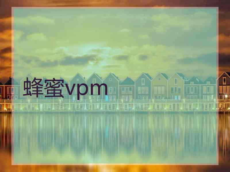 蜂蜜vpm