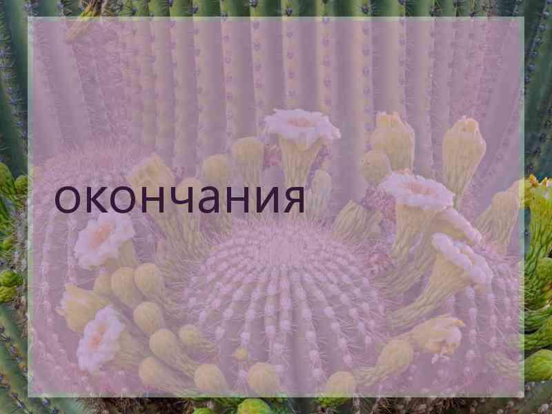 окончания