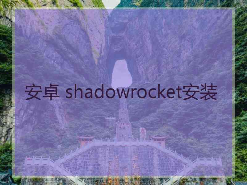 安卓 shadowrocket安装