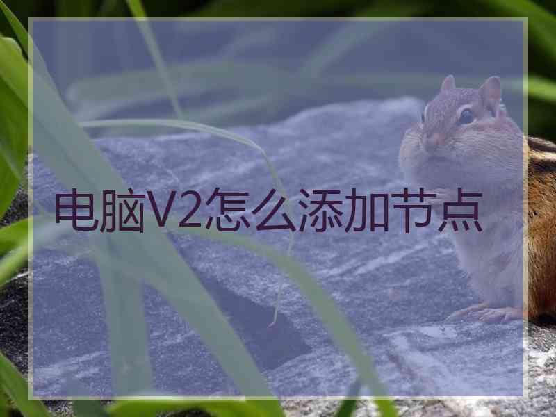 电脑V2怎么添加节点