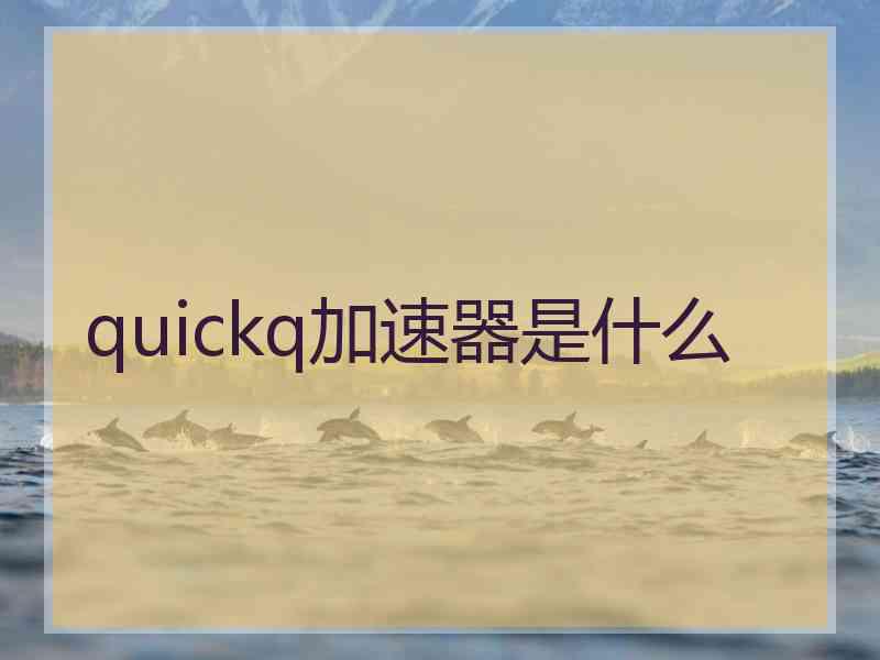 quickq加速器是什么