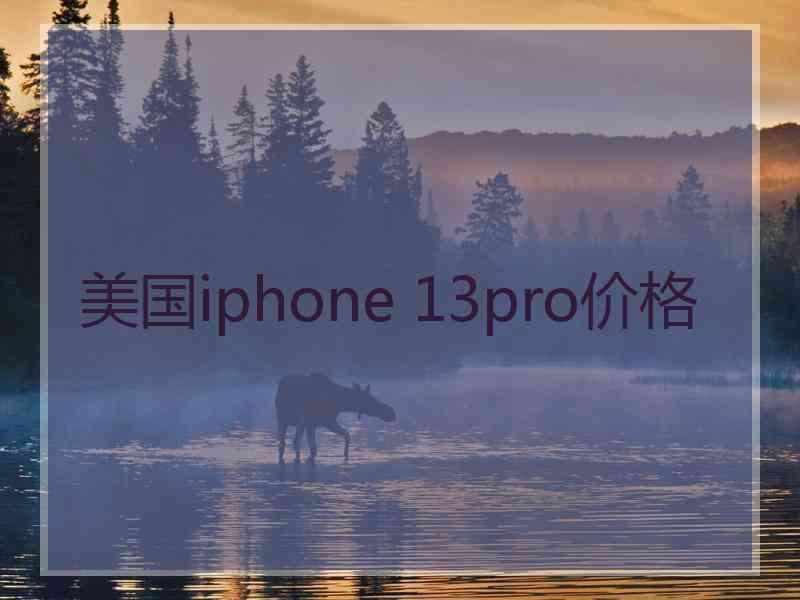 美国iphone 13pro价格