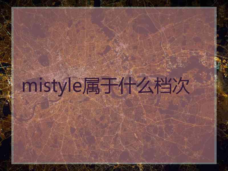 mistyle属于什么档次