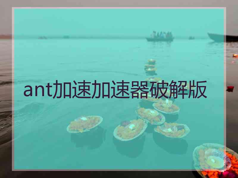 ant加速加速器破解版