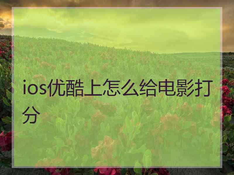 ios优酷上怎么给电影打分