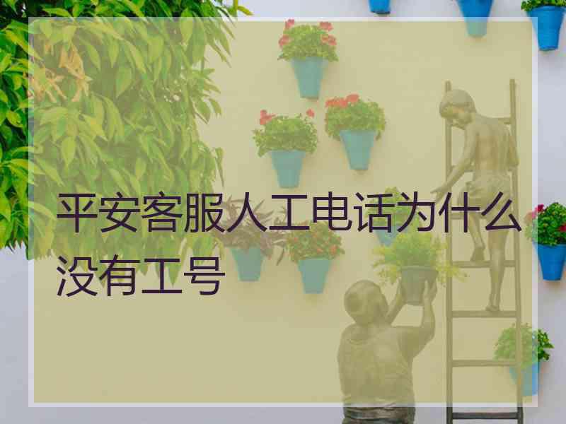 平安客服人工电话为什么没有工号