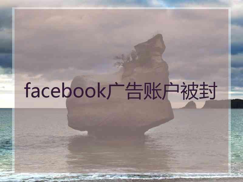 facebook广告账户被封