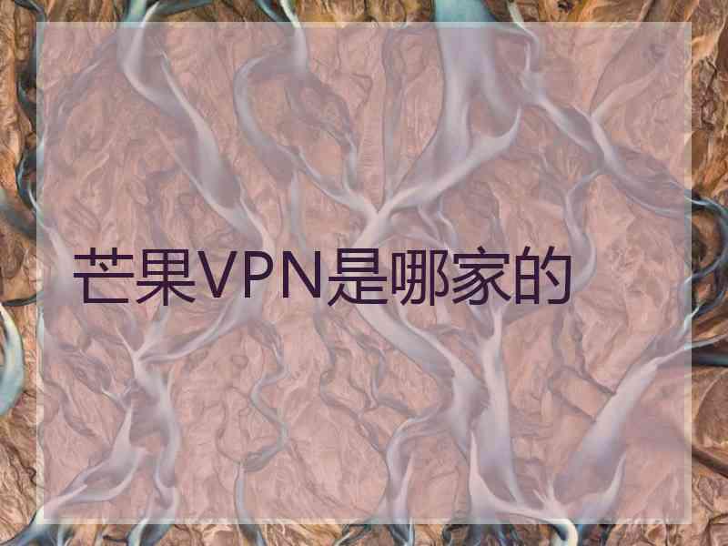 芒果VPN是哪家的