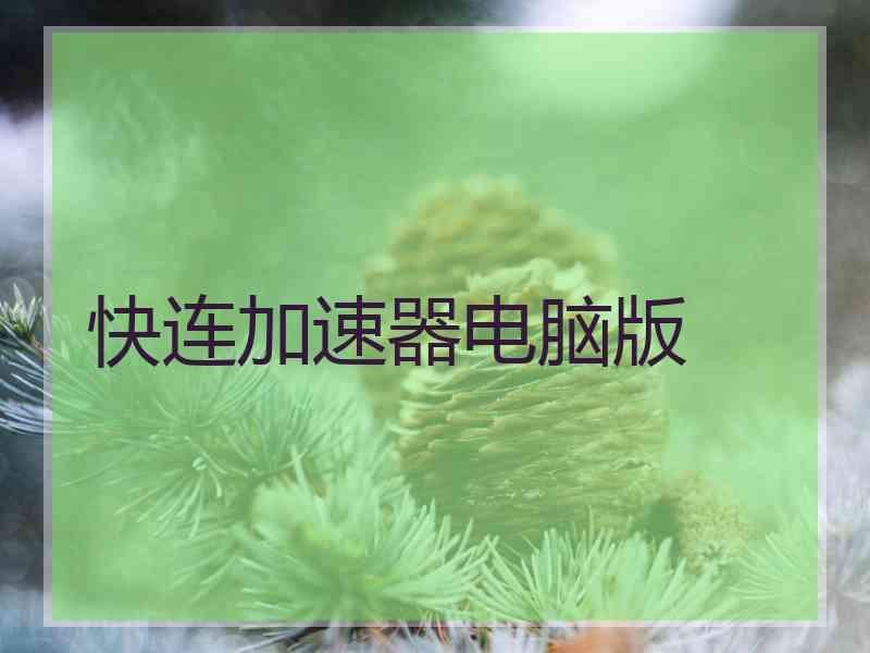 快连加速器电脑版