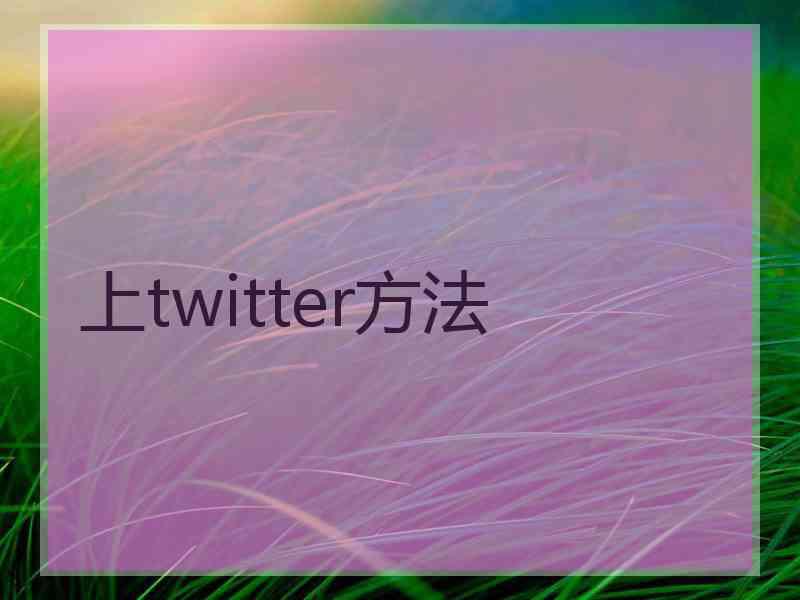 上twitter方法