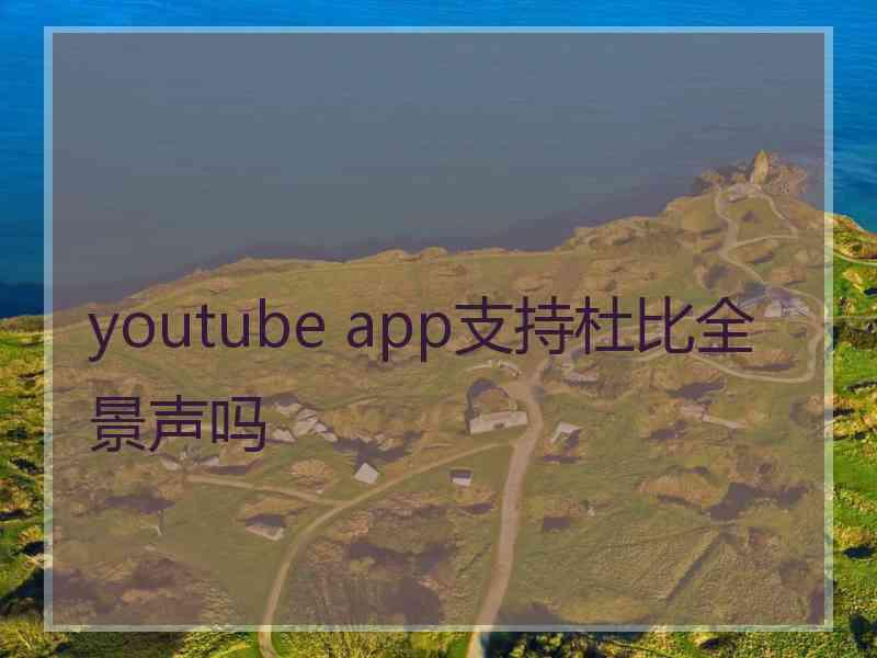 youtube app支持杜比全景声吗