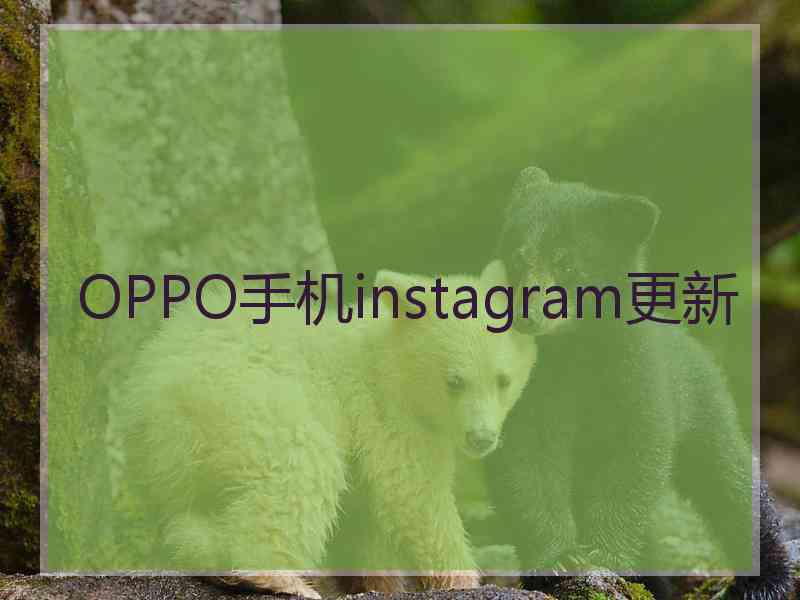 OPPO手机instagram更新