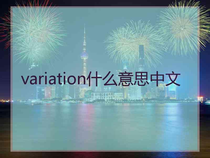 variation什么意思中文