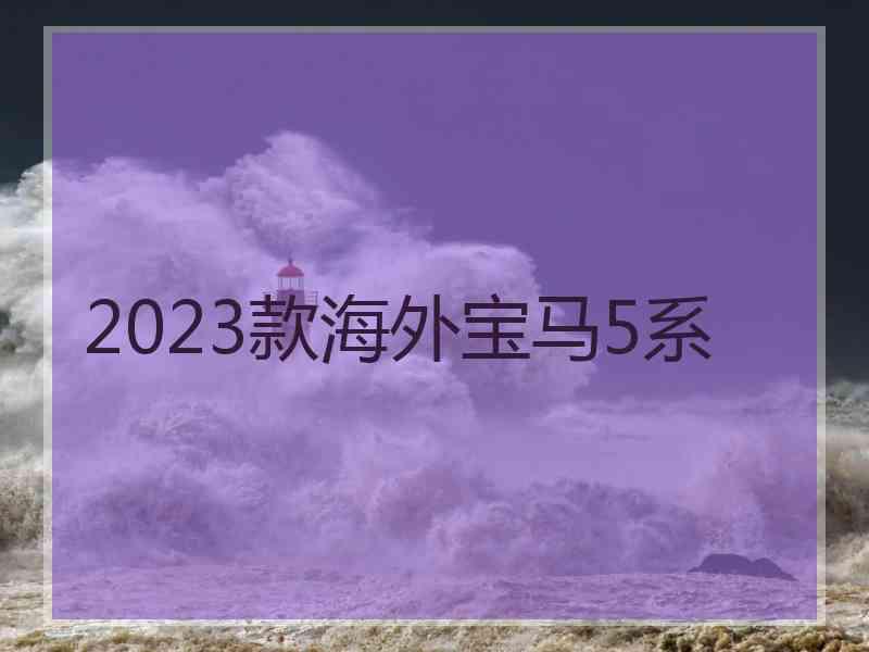 2023款海外宝马5系