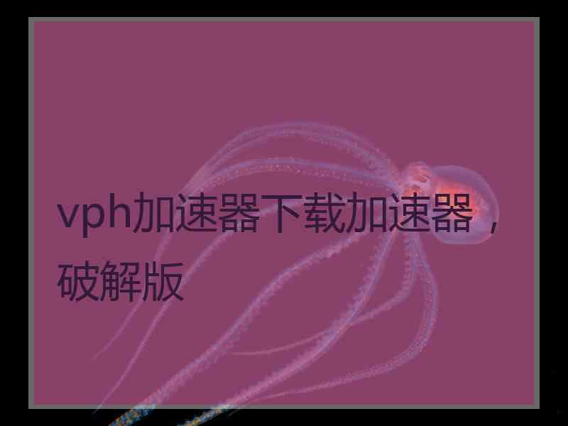 vph加速器下载加速器，破解版