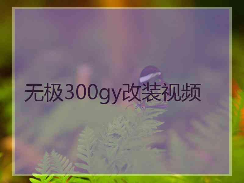 无极300gy改装视频