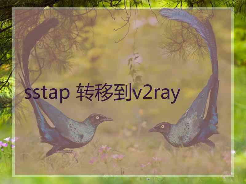 sstap 转移到v2ray