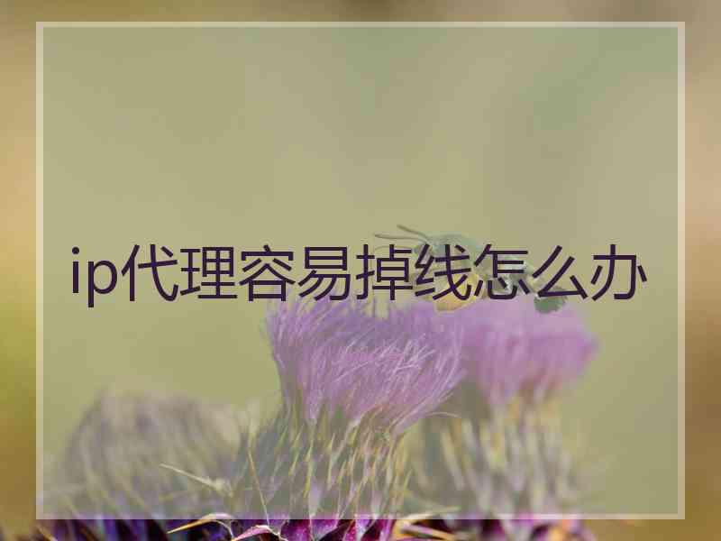 ip代理容易掉线怎么办