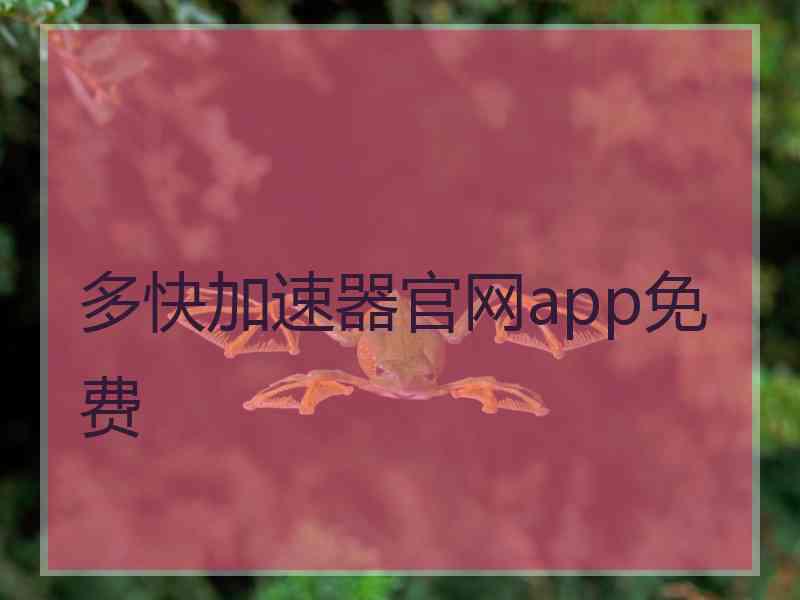 多快加速器官网app免费