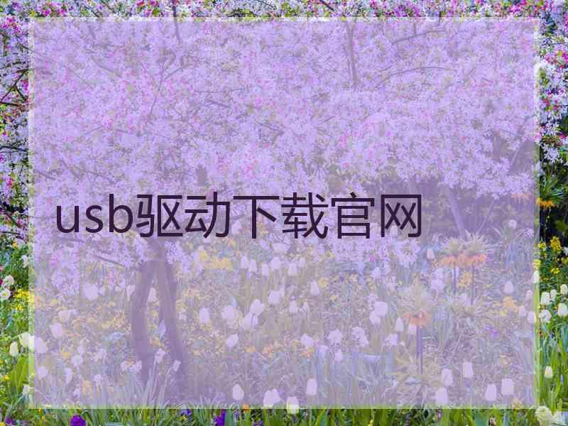 usb驱动下载官网