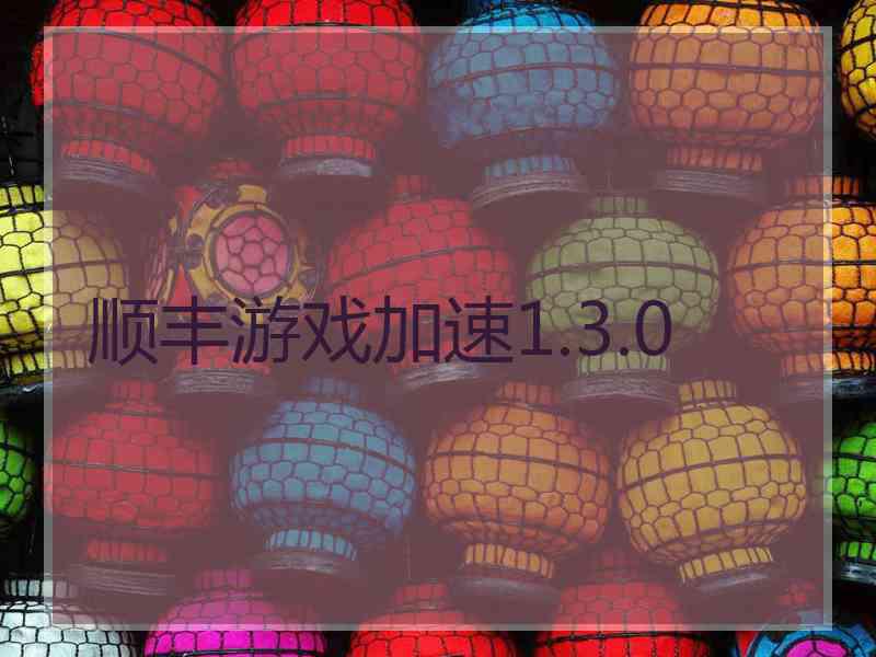 顺丰游戏加速1.3.0